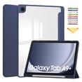 thumbnail image 1 of Allytechgroup Folio Case for Samsung Galaxy Tab A9 Plus/A9+ 11 Inch 2023 Model (SM-X210/X216/X218), Slim Trifold Stand Cover with Pencil Holder, Clear Back Shell Shockproof TPU Bumper Cover, Darkblue, 1 of 10