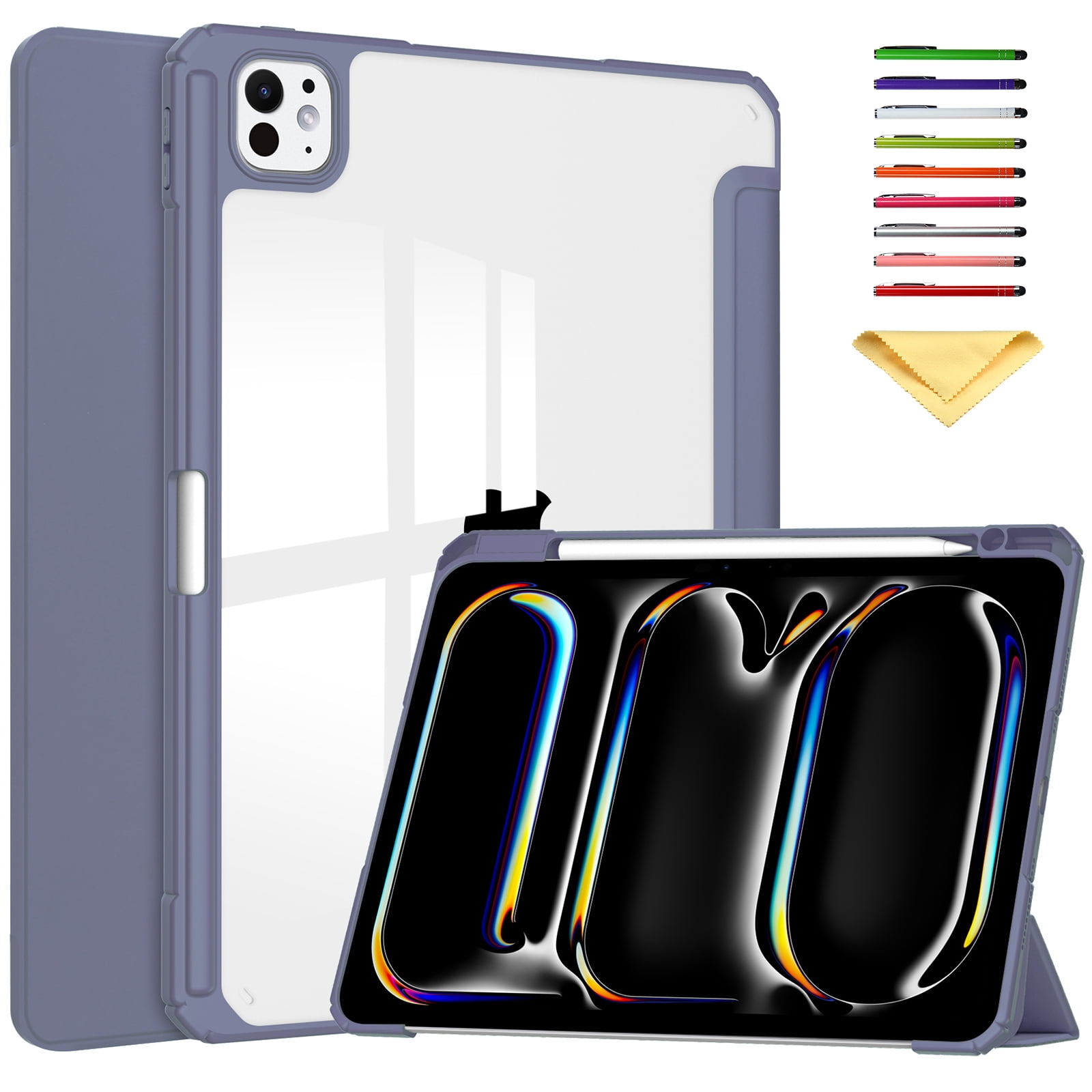 Allytechgroup Folio Stand Case for iPad Pro 13 inch M4 (2024) with