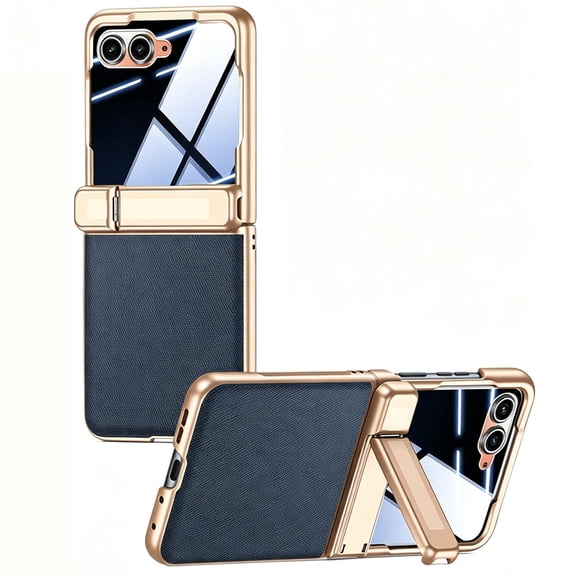 Allytechgroup Full Protective Case for Moto Razr 2024/2025/2026, with Anti-Spy Pravicy Tempered Glass Screen Protector Bracket Kickstand Shockproof Luxury Cover