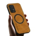 thumbnail image 1 of Allytechgroup Galaxy A13 5G Case, Magsafe Compatible Shockproof Vintage PU Leather Mangetic Back Cover Anti-Scratch Phone Case for Samsung Galaxy A13 5G, Brown, 1 of 10