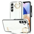 thumbnail image 1 of Allytechgroup Galaxy A14 5G Case with Keychain, Luxury Girly PU Leather Back Cover Bracket Stand Shockproof Bumper Drop Proof Phone Case Cover for Samsung Galaxy A14 5G, White, 1 of 8