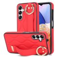 thumbnail image 1 of Allytechgroup Galaxy A14 5G Case with Keychain, Luxury Girly PU Leather Back Cover Bracket Stand Shockproof Bumper Drop Proof Phone Case Cover for Samsung Galaxy A14 5G, Red, 1 of 8