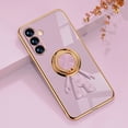 thumbnail image 1 of Allytechgroup Galaxy A14 5G Case with Stand, Cute Spacemen Design Plating Back Cover Slim Fit Bumper Shockproof Protective Phone Case for Samsung Galaxy A14 5G, Purple, 1 of 11