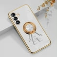 thumbnail image 1 of Allytechgroup Galaxy A14 5G Case with Stand, Cute Spacemen Design Plating Back Cover Slim Fit Bumper Shockproof Protective Phone Case for Samsung Galaxy A14 5G, White, 1 of 11