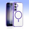 thumbnail image 1 of Allytechgroup Galaxy A15 5G Case with Screen Protector, Crystal Clear Magnetic Back Cover Compatible with Magsafe Anti-Scratch Phone Case for Samsung Galaxy A15, Purple, 1 of 8