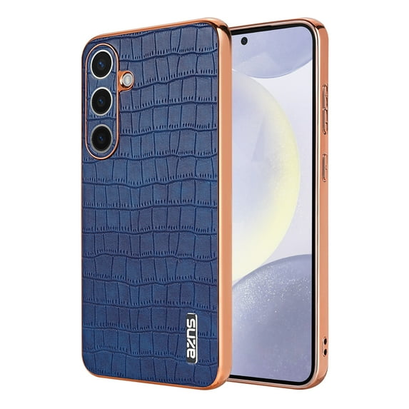 Allytechgroup Galaxy A15 5G Phone Case, Stylish Crocodile Pattern Slim Fit Shockproof Anti-Scratch Bumper Lightweight Case Cover for Samsung Galaxy A15 5G, Blue