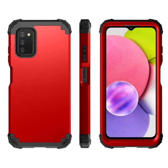 Allytechgroup Galaxy A16 5G Case,Rugged Military Grade Shockproof Bumper Dual Layers PC Anti-Scratch Case Cover for Samsung Galaxy A16 5G - Red