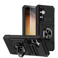 thumbnail image 1 of Allytechgroup Galaxy A16 5G Case with Screen Protector, Military Grade Shockproof [2 Cards Slot] Ring Holder Kickstand Compatible with Car Mount Bumper Phone Case for Samsung Galaxy A16 5G,Black, 1 of 7