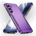 thumbnail image 1 of Allytechgroup Galaxy A16 5G Case Screen Protector, Rugged Phone Case for Samsung Galaxy A16 5G, Military Grade Protection, Anti-Scratch PC + TPU Cover for Women Men, Purple+Black, 1 of 6