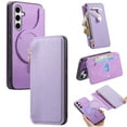 thumbnail image 1 of Allytechgroup Galaxy A25 5G Case Wallet, 2-in-1 Detachable Magnetic Back Cover Compatible with MagSafe Secure and Stylish Protection RFID Blocking Phone Case for Samsung Galaxy A25 5G, Purple, 1 of 9
