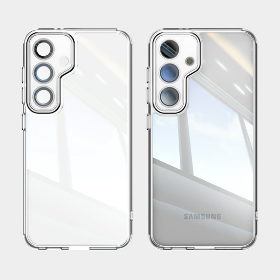 Allytechgroup Galaxy A26 5G Clear Back Cover Case with Lens Protector, Anti-Yellow Shockproof Bumper AntI-Scratch Drop Proof Full Body Protective Phone Case for Samsung Galaxy A26 5G, White