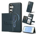 thumbnail image 1 of Allytechgroup Galaxy A34 5G Case, Premium PU Leather 2 In 1 Wallet Phone Case for Samsung Galaxy A34 5G with Card Holder Shockproof TPU Magnetic Cover Compatible with MagSafe & Car Mount,Blue, 1 of 8