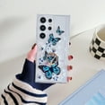thumbnail image 1 of Allytechgroup Galaxy A53 5G Case with Ring Holder Stand, Fashion Pattern Series Slim Fit Back Cover Shockproof Bumper Luxury Phone Case for Samsung Galaxy A53 5G, Black White Butterfly, 1 of 9