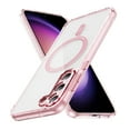 thumbnail image 1 of Allytechgroup Galaxy A55 Magnetic Case, Clear Back Cover Not-Yellowing Anti-Scratch Magsafe Compatible Wireless Charging Shockproof Bumper Phone Case for Samsung Galaxy A55, Pink, 1 of 7