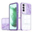 thumbnail image 1 of Allytechgroup Galaxy A73 5G Clear Case with Lens Protector, Anti-Yellow Hard Shell Acrylic Bumper Shockproof Rugged Phone Case for Samsung Galaxy A73 5G, Purple, 1 of 6