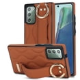 thumbnail image 1 of Allytechgroup Galaxy Note 20 Case with Keychain, Luxury Girly PU Leather Back Cover Bracket Stand Shockproof Bumper Drop Proof Phone Case Cover for Samsung Galaxy Note 20, Brown, 1 of 8