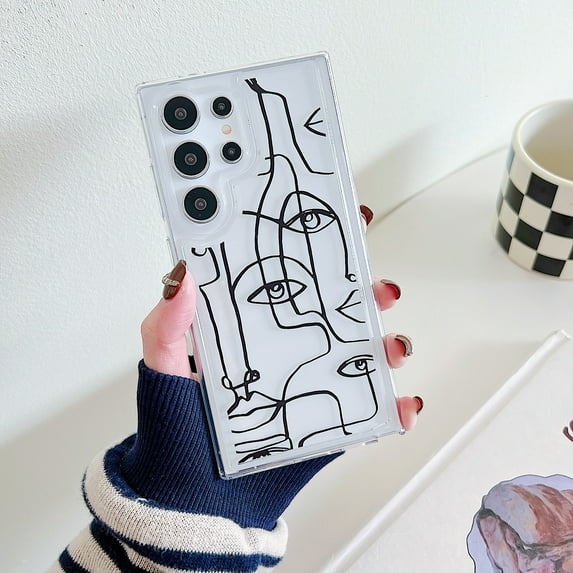 Allytechgroup Galaxy Note 20 Ultra Case Cover, Fashion Pattern Series Soft Shell Back Cover Shockproof Drop Protective Anti-Scratch Slim Phone Case for Samsung Galaxy Note 20 Ultra, Face