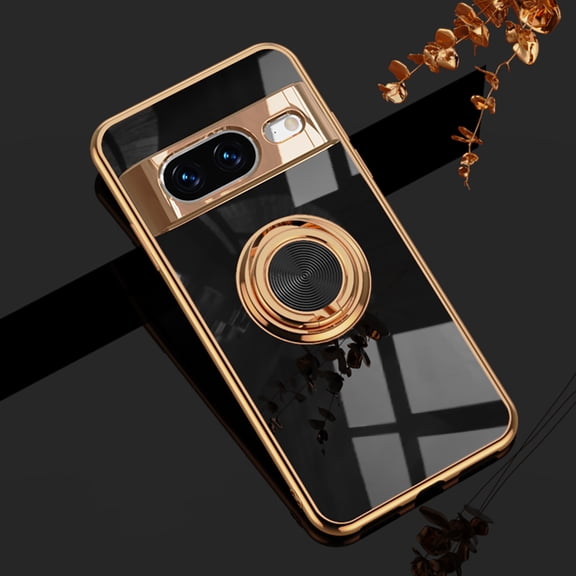 Allytechgroup for Google Pixel 9 / 9 Pro Case, Ring Holder Kickstand Magnetic Back Cover Support Car Mount Bumper Shockproof Anti-Scratch Phone Case for Google Pixel 9 / 9 Pro, Black