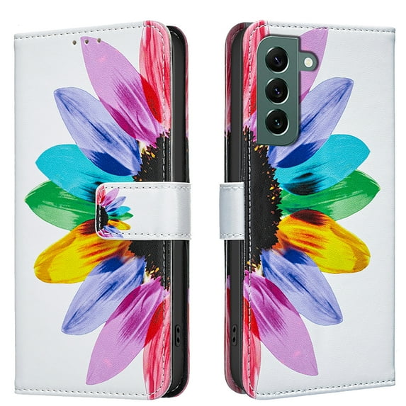 Allytechgroup Galaxy S22 Plus Case Wallet Cover with Card Holder, Flip PU Leather Phone Case for Samsung Galaxy S22 Plus with RFID Blocking, Kickstand & Magnetic Closure, Sunflower