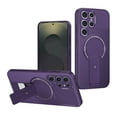 thumbnail image 1 of Allytechgroup Galaxy S22 Ultra Case, [Compatible with Magsafe] Rugged Shockproof Dual Layers Kickstand Anti-Fingerprint Wireless Charging Phone Cover Shell for Apple Samsung Galaxy S22 Ultra, Purple, 1 of 8