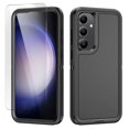 thumbnail image 1 of Allytechgroup Galaxy S23 FE 5G Case with Screen Protector, HD Clear Tempered Glass Screen Protector, Military Grade Shockproof Anti-Scratch Phone Case Cover for Samsung Galaxy S23 FE, Black, 1 of 7