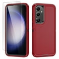 thumbnail image 1 of Allytechgroup Galaxy S23 FE 5G Case with Screen Protector, HD Clear Tempered Glass Screen Protector, Military Grade Shockproof Anti-Scratch Phone Case Cover for Samsung Galaxy S23 FE, Red, 1 of 7