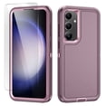 thumbnail image 1 of Allytechgroup Galaxy S23 FE 5G Case with Screen Protector, HD Clear Tempered Glass Screen Protector, Military Grade Shockproof Anti-Scratch Phone Case Cover for Samsung Galaxy S23 FE, Purple, 1 of 7