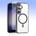 thumbnail image 1 of Allytechgroup Galaxy S23 FE Case with Screen Protector, Crystal Clear Magnetic Back Cover Compatible with Magsafe Anti-Scratch Phone Case for Samsung Galaxy S23 FE, Black, 1 of 8