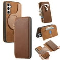 thumbnail image 1 of Allytechgroup Galaxy S23 FE Case Wallet, 2-in-1 Detachable Magnetic Back Cover Compatible with MagSafe Secure and Stylish Protection RFID Blocking Phone Case for Samsung Galaxy S23 FE, Brown, 1 of 9