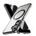 thumbnail image 1 of Allytechgroup Galaxy S23 Plus Clear Case with Screen Protector, Not-Yellowing Anti-Scratch Magsafe Compatible Wireless Charging Shockproof Bumper Magnetic Case for Samsung Galaxy S23 Plus, Black, 1 of 7