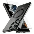thumbnail image 1 of Allytechgroup Galaxy S23 Ultra Clear Case with Screen Protector, Not-Yellowing Anti-Scratch Magsafe Compatible Wireless Charging Shockproof Bumper Magnetic Case for Samsung Galaxy S23 Ultra, Black, 1 of 7