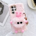 thumbnail image 1 of Allytechgroup Galaxy S24 Case Cover, Fuzzy Soft Flocky Cute Design Fashion Back Cover for Girls Women Shockproof Bumper Case for Samsung Galaxy S24, Pink, 1 of 7