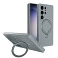 thumbnail image 1 of Allytechgroup for Galaxy S24 Case Ring Stand, Liquid Silicone Compatible with Magsafe Wireless Charging Support Anti-Scratch Bumper Shockproof Phone Case for Samsung Galaxy S24,Gray, 1 of 4