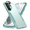 thumbnail image 1 of Allytechgroup Galaxy S24 Case with Screen Protector + Camera Lens Protector, HD Clear Tempered Glass Protector Military Grade Shockproof Dual Layers Hard Shell Case for Samsung Galaxy S24,Mint, 1 of 7