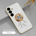 thumbnail image 1 of Allytechgroup Galaxy S24 Case with Stand, Cute Spacemen Design Plating Back Cover Slim Fit Bumper Shockproof Protective Phone Case for Samsung Galaxy S24, White, 1 of 11