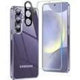 thumbnail image 1 of Allytechgroup Galaxy S24 Clear Case with Screen Protector + Camera Lens Protector, Military Grade Drop Protection Shockproof Slim Phone Case for Samsung Galaxy S24, Clear, 1 of 6