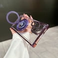 thumbnail image 1 of Allytechgroup Galaxy S24 Clear Case with Wheel Design Kickstand Camera Lens Protector, Corner Protective Bumper Anti-Scratch Clear [Not Yellowing] Case for Samsung Galaxxy S24, Darkpurple, 1 of 9