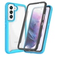 thumbnail image 1 of Allytechgroup Galaxy S24 FE Case with Screen Protector, Clear Rugged Hybrid Anti-Yellow Shockproof Full Body Protective Slim Fit Phone Case for Samsung Galaxy S24 FE - Blue, 1 of 4