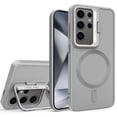 thumbnail image 1 of Allytechgroup Galaxy S24 Plus Case with Lens Stand, Magnetic Back Cover Support Car Mount Shockproof Anti-Scratch Bumper Phone Case for Samsung Galaxy S24 Plus, Gray, 1 of 7