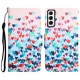 thumbnail image 1 of Allytechgroup Galaxy S24 Plus Case Wallet, Vivid Patter PU Leather Cards Slots Flip Stand Protective Bumper Slim Fit Hand Strap Wallet Cover Case for Samsung Galaxy S24 Plus, Colorful Hearts, 1 of 7