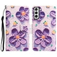 thumbnail image 1 of Allytechgroup Galaxy S24 Plus Case Wallet, Vivid Patter PU Leather Cards Slots Flip Stand Protective Bumper Slim Fit Hand Strap Wallet Cover Case for Samsung Galaxy S24 Plus, Flower, 1 of 7