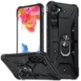 thumbnail image 1 of Allytechgroup Galaxy S24 Plus Rugged Case, Hybrid Ring Holder Stand Shockproof Compatible with Car Mount Anti-Scratch Anti-Slip Lightweight Phone Case for Samsung Galaxy S24 Plus, Black, 1 of 8