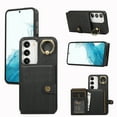 thumbnail image 1 of Allytechgroup Galaxy S24 Plus Wallet Case with Cards Slots & Ring Holder, Premium Leather Kickstand Shockproof Retro Bumper Anti-Scratch Phone Case Cover for Samsung Galaxy S24 Plus, Black, 1 of 7
