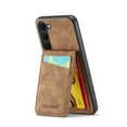 thumbnail image 1 of Allytechgroup Galaxy S24 Plus Wallet Case, Premium PU Leather RFID Blocking Cards Slots Stand Drop Resistance Shockproof Bumper Retro Phone Case for Samsung Galaxy S24 Plus, Brown, 1 of 8