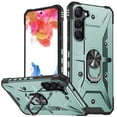 thumbnail image 1 of Allytechgroup Galaxy S24 Rugged Case, Hybrid Ring Holder Stand Shockproof Compatible with Car Mount Anti-Scratch Anti-Slip Lightweight Phone Case for Samsung Galaxy S24, Darkgreen, 1 of 8