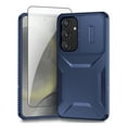 thumbnail image 1 of Allytechgroup Galaxy S24 Rugged Case with Screen Protector, Sliding Camera Lens Protector Bumper Shockproof Anti-Scratch Slim Phone Case Cover for Samsung Galaxy S24, Blue, 1 of 6