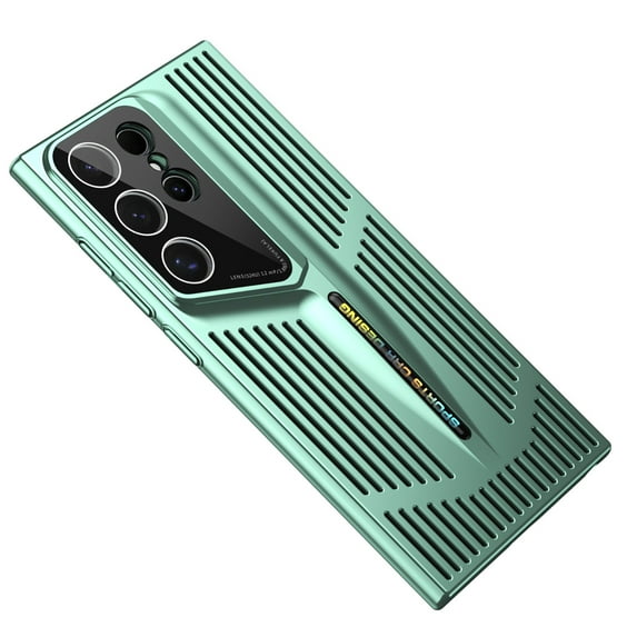 Allytechgroup Galaxy S24 Ultra Case Cover, Heat Dissipation Design Eletroplating Frame Rugged Shockproof Drop Protection Camera Lens Protective Phone Case for Samsung Galaxy S24 Ultra, Green