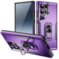 thumbnail image 1 of Allytechgroup Galaxy S24 Ultra Case with Ring Holder Stad,  Military Grade Shockproof Compatible with Car Mount Rugged Bumper Phone Case for Samsung Galaxy S24 Ultra, Purple+Black, 1 of 10