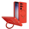 thumbnail image 1 of Allytechgroup for Galaxy S24 Ultra Case Ring Stand, Liquid Silicone Compatible with Magsafe Wireless Charging Support Anti-Scratch Bumper Shockproof Phone Case for Samsung Galaxy S24 Ultra,Red, 1 of 6