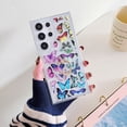 thumbnail image 1 of Allytechgroup Galaxy S24 Ultra Case with Stand, Soft Shell Back Cover with Ring Holder Shockproof Anti-Scratch Fashion Pattern Phone Case for Samsung Galaxy S24 Ultra, Colorful Butterfly, 1 of 9